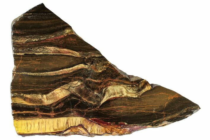 Polished Packsaddle Tiger Eye Slab - Western Australia #290948